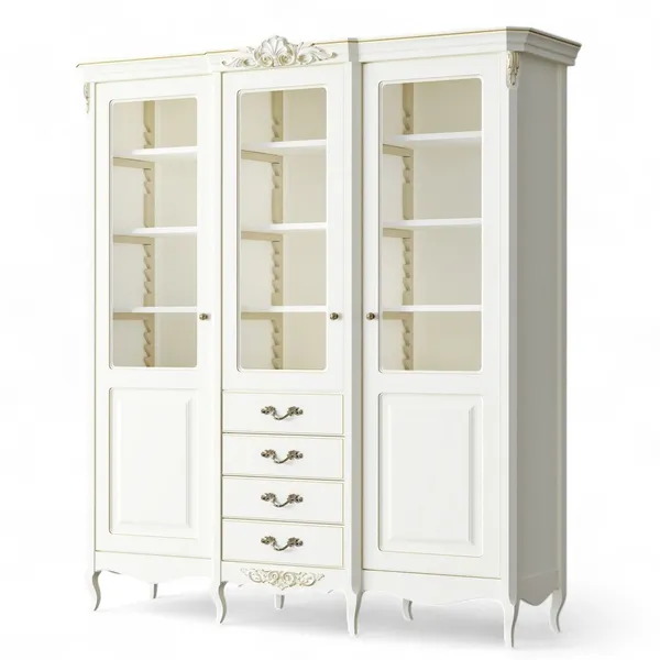 Библиотека 3 двери с ящиками