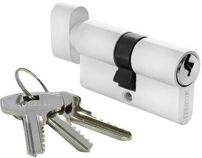 Ключевой цилиндр с заверткой (60мм) 60CK белый