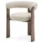 Стул Granite на 3 ножках из бежевого шенилла и массива ясеня в отделке орех