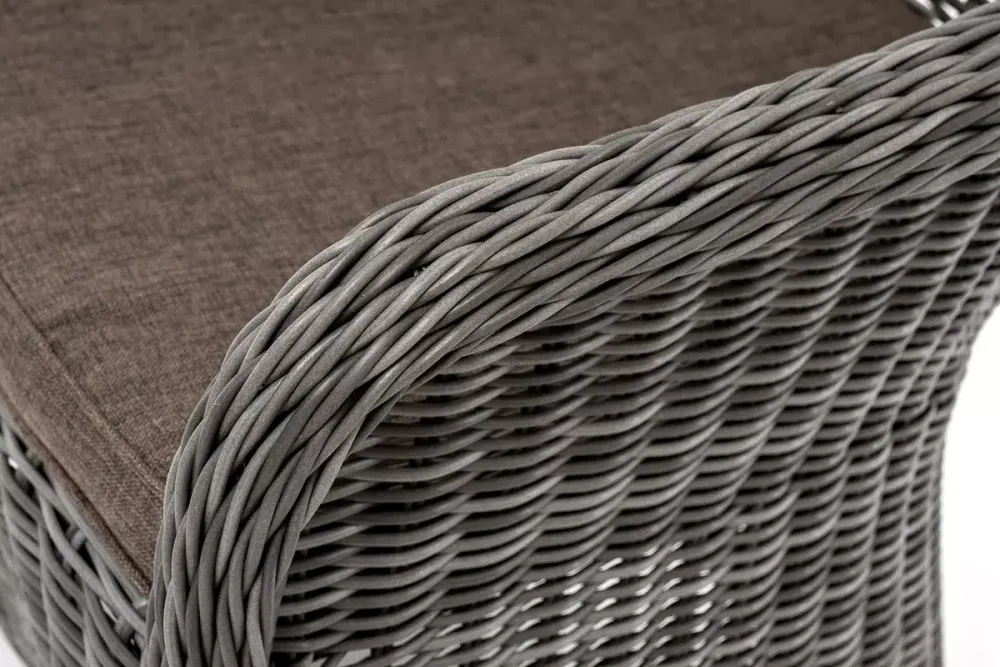 "Эспрессо-80 R" обеденная группа плетеная, цвет графит