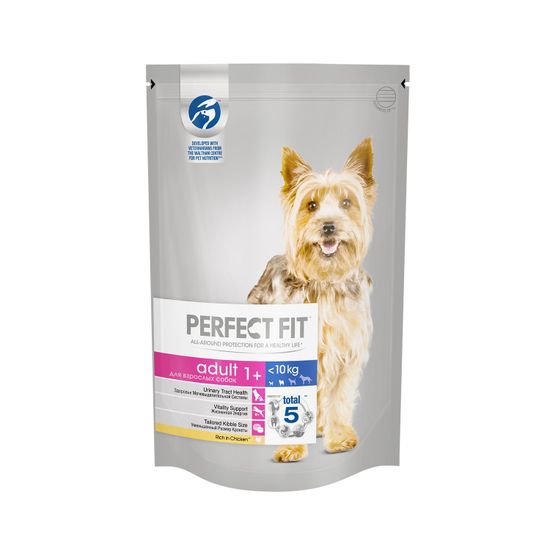 PERFECT FIT полнорационный корм для взрослых собак мелких пород меньше 10 кг с курицей 0,5 кг
