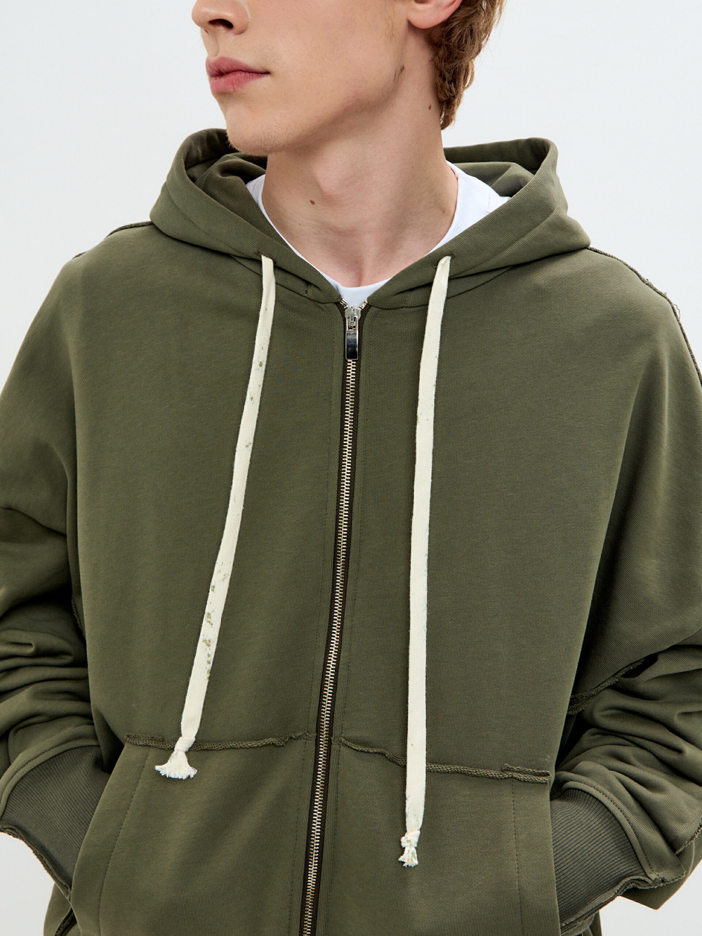 Зип-худи NEVER хаки