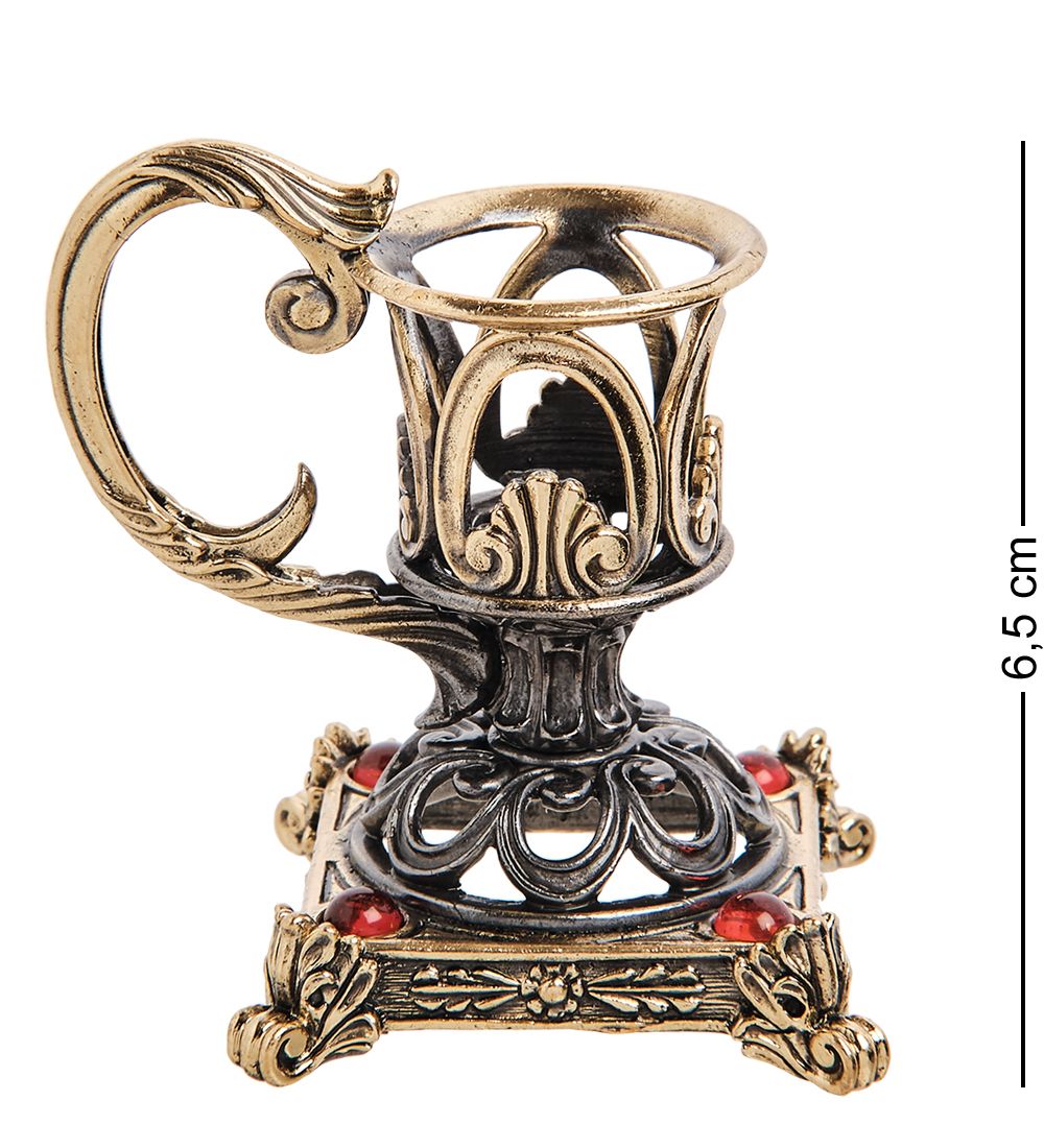 Народные промыслы AM-2947 Подсвечник «Ночник Винтаж» (латунь, янтарь)