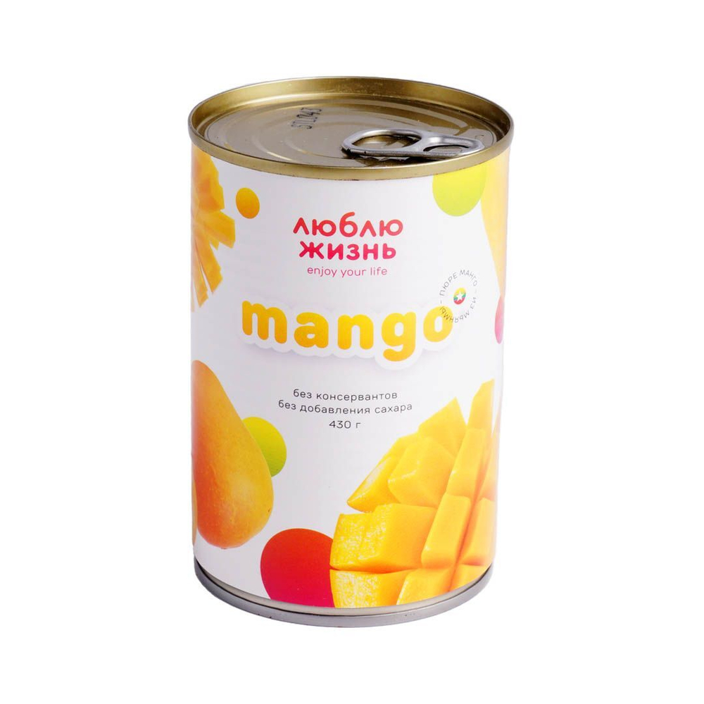 Пюре Люблю Жизнь манговое, без сахара, 430 г
