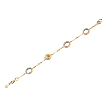 Браслет с Зеленым Аметистом и Жёлтыми Сапфирами, эмалью, Br0178-620/2