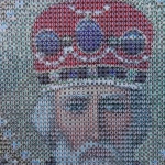 Алмазная мозаика на подрамнике с полным заполнением «МИР ЯРКИХ КРАСОК», Николай Чудотворец, 30*40см