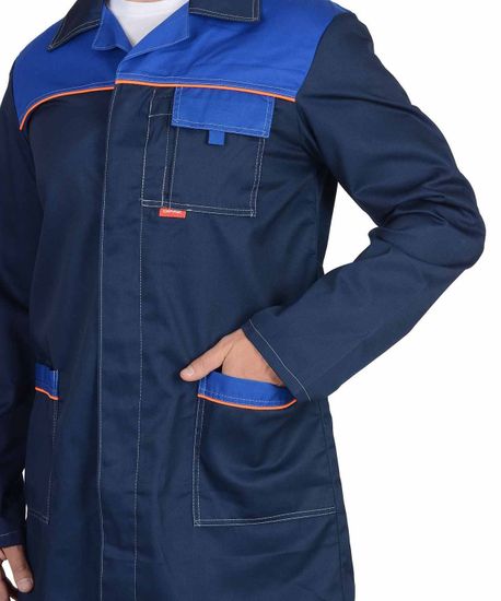 Халат "Сириус-Фаворит" (синий/василек/оранжевый)