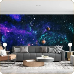 Фотообои 3D Космос в спальню, в гостиную, на кухню 500х270