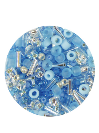 Бисер Япония "TOHO" MIX 1 25 г бело-голубой