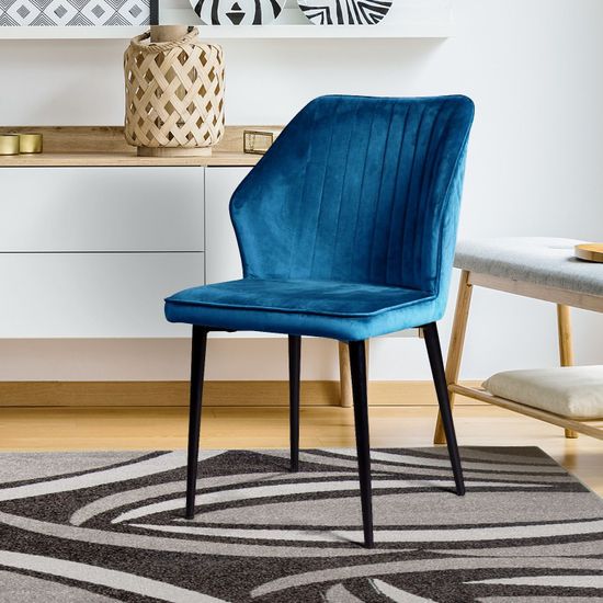 Стул Berg, бархат синий 29