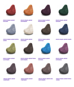 Кресло-мешок Груша, однотонное, велюр