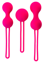 Набор вагинальных шариков EJ-207 розовые 16,5 см