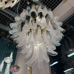 Люстра Cloyd AZORES-B C10 / Ø65 см - латунь светл. - бело-прозрачн.стекло (арт.11652)