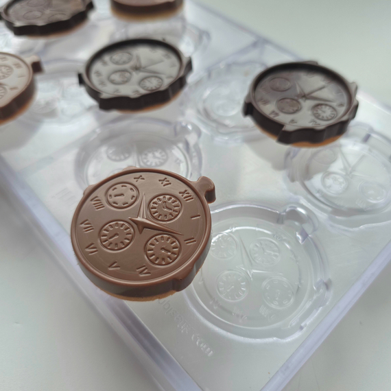 1087 | Форма для шоколадных изделий "Часы" (275*135 мм)