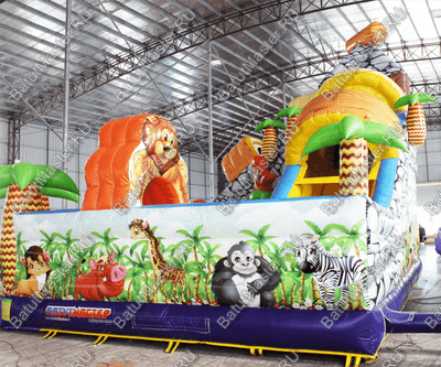 Надувной батут "В гостях у зебры"