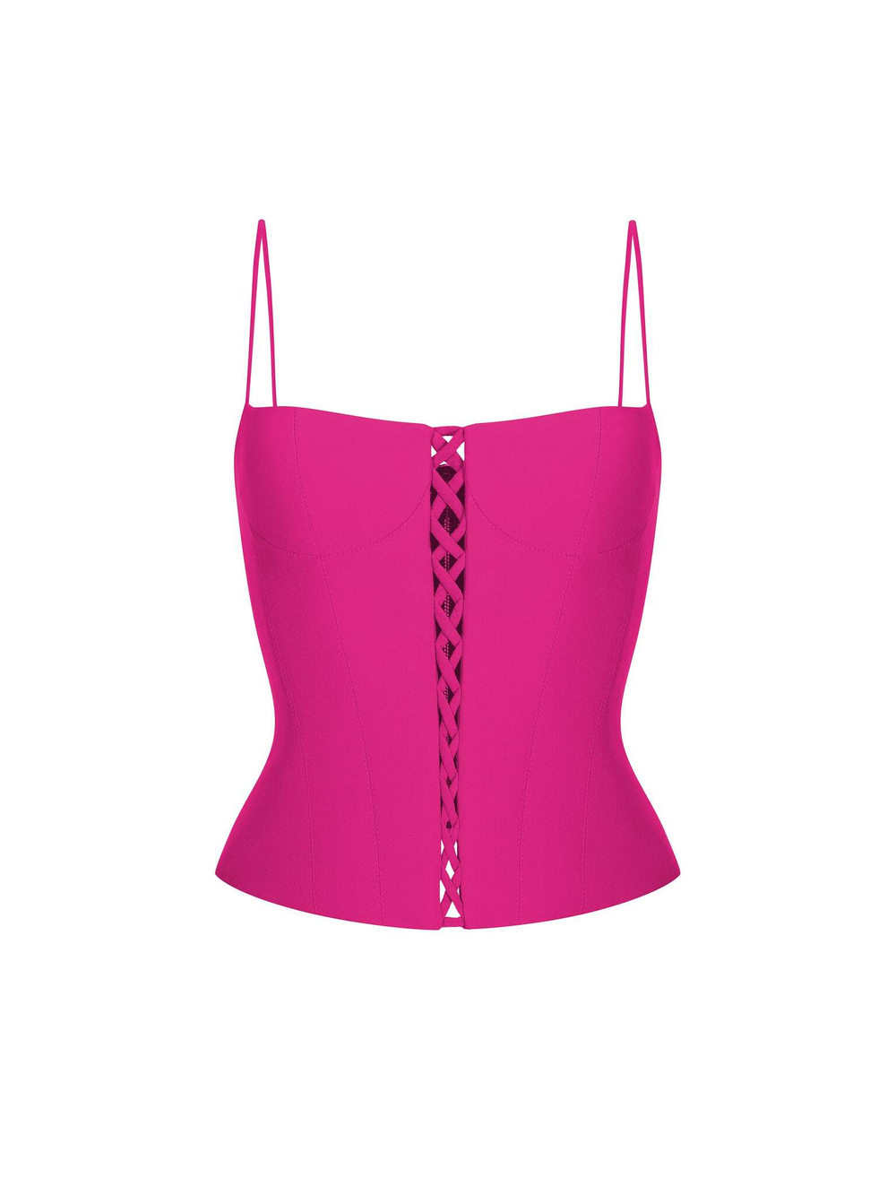 Топ-бюстье корсетного типа из крепа со шнуровкой