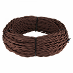Ретро кабель витой 3х1,5 (коричневый) 50 м