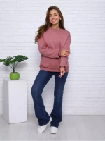 Свитшот утепленный оверсайз базовый