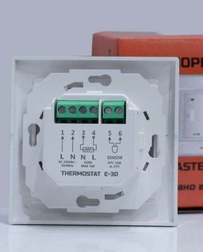 Терморегулятор для теплого пола E-30 механический белый Eastec