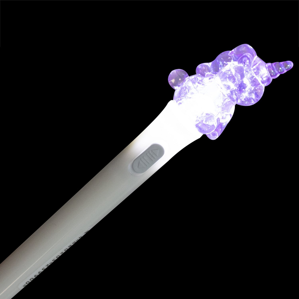 Ручка гелевая Alingar, "Единорожка", 0,5 мм, синяя, с подсветкой, круглый, цветной, пластиковый корпус, карт. уп.