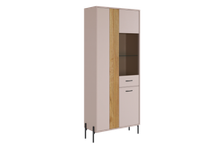 Шкаф "Доминика" (со стеклом), (кашемир/дуб крафт золотой), Мебельсон г. Ижевск