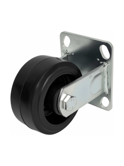 Колесо промышленное неповоротное с подшипником 100мм резина/чугун Gigant G-04-09-31