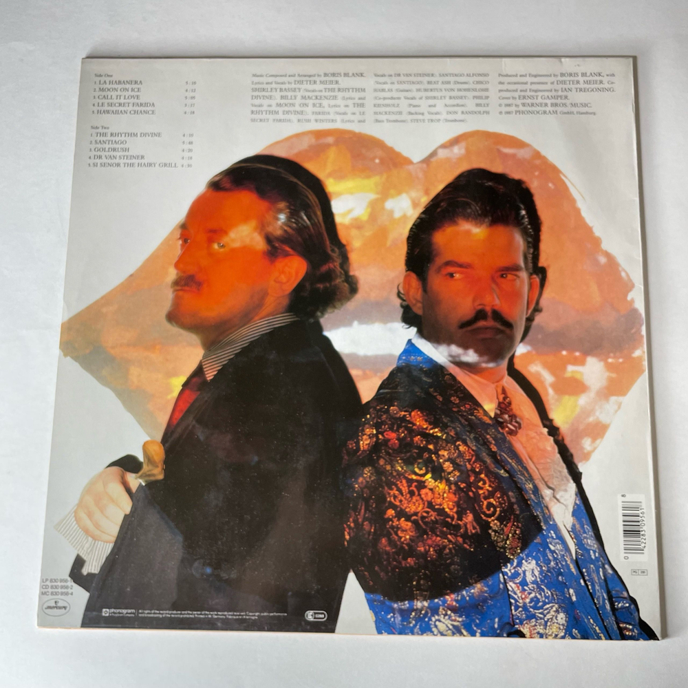 Винтажная виниловая пластинка LP Yello One Second La Habanera (Германия 1987)