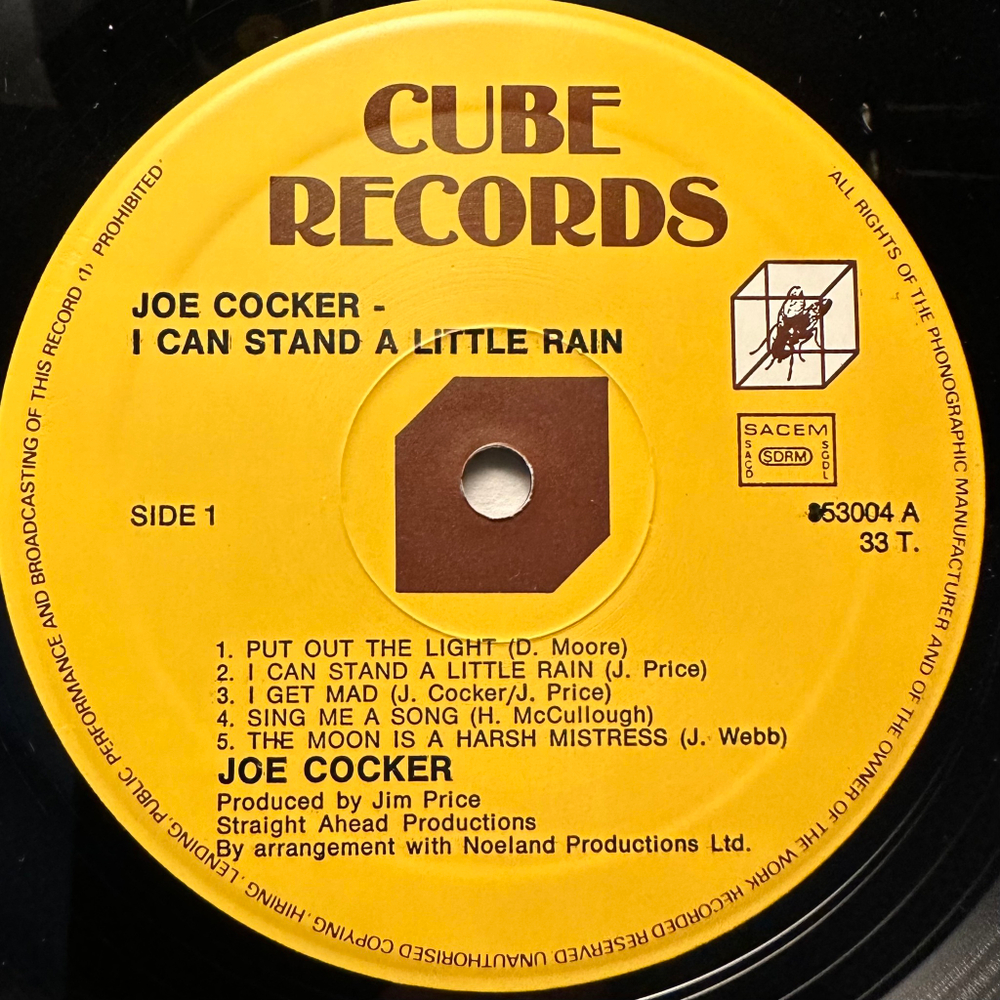 Joe Cocker - I Can Stand A Little Rain (Франция 1974г.)
