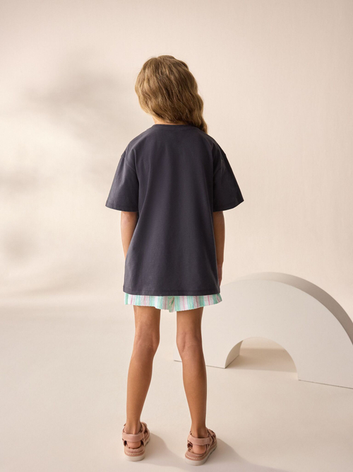 Футболка для девочки Next E44-436, Темно-серый