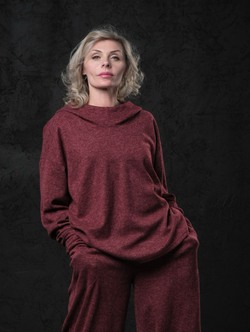 Костюм : Худи+ палаццо + топ