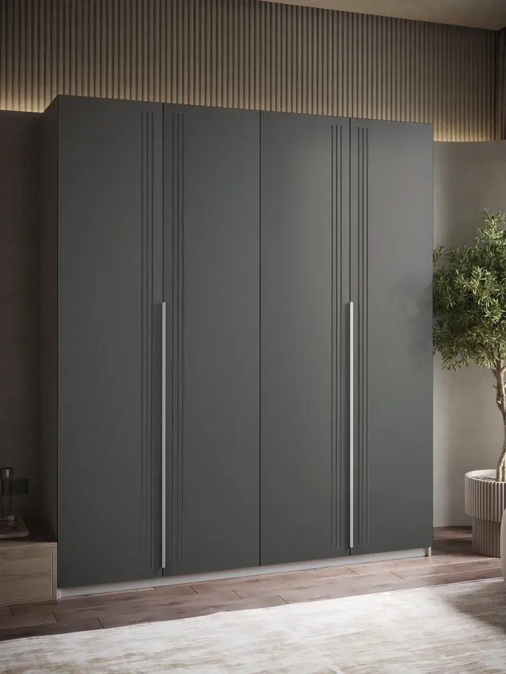 Шкаф распашной 200х50х230 четырёхдверный Mirage 5