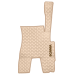 Ковры SCANIA 5 серии Р (автомат) (экокожа, бежевый, бежевый кант, коричневая вышивка)