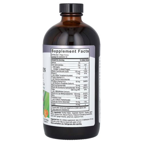 Nature's Answer, жидкий комплекс витаминов группы B с превосходным вкусом мандарина, 480 мл (16 жидк. унций)