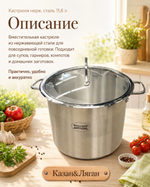 Кастрюля нерж 11,6л Проф RICHMAX