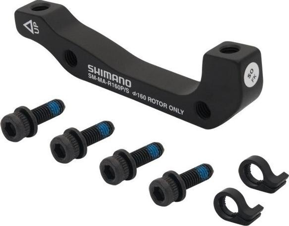 Адаптер диск торм shimano, R160P/S, болт (2шт), стоп. кольца (2шт),32342