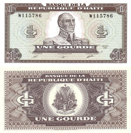 Гаити 1 гурд 1989 Франсуа-Доминик Туссен Лувертюр UNC