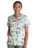 Топ медицинский женский Cherokee Tooniforms TF738, зеленый, XL