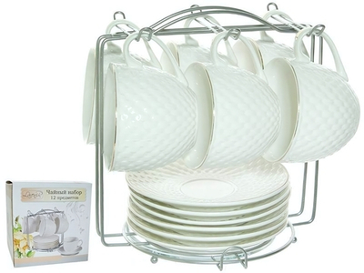 Чайный набор 12 предметов 210мл "Престиж" на подставке (71354)