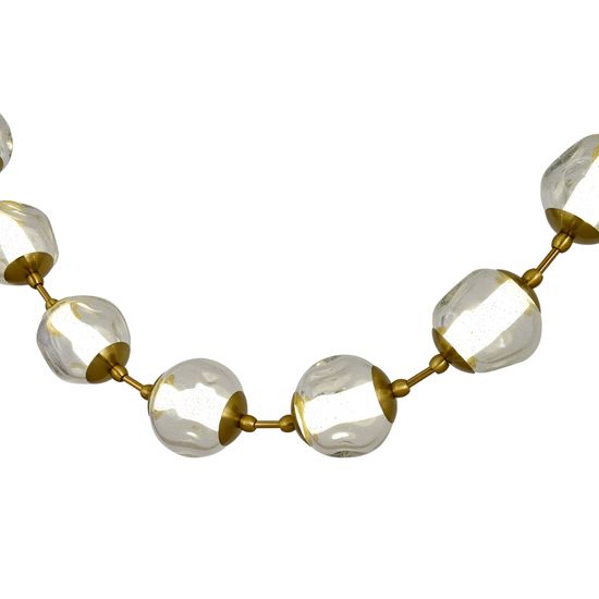 SL6520.303.18 Светильник подвесной ST-Luce латунь/прозрачный с пузырьками воздуха LED 1*90W 4000K HELMI