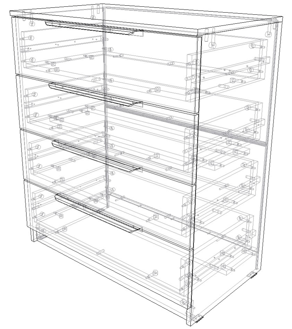 Комод 800×906×450 Вектор+