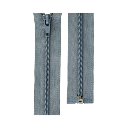 Молния Спираль "GAMMA", р/м, 50 см, однозамковая, №304 серый