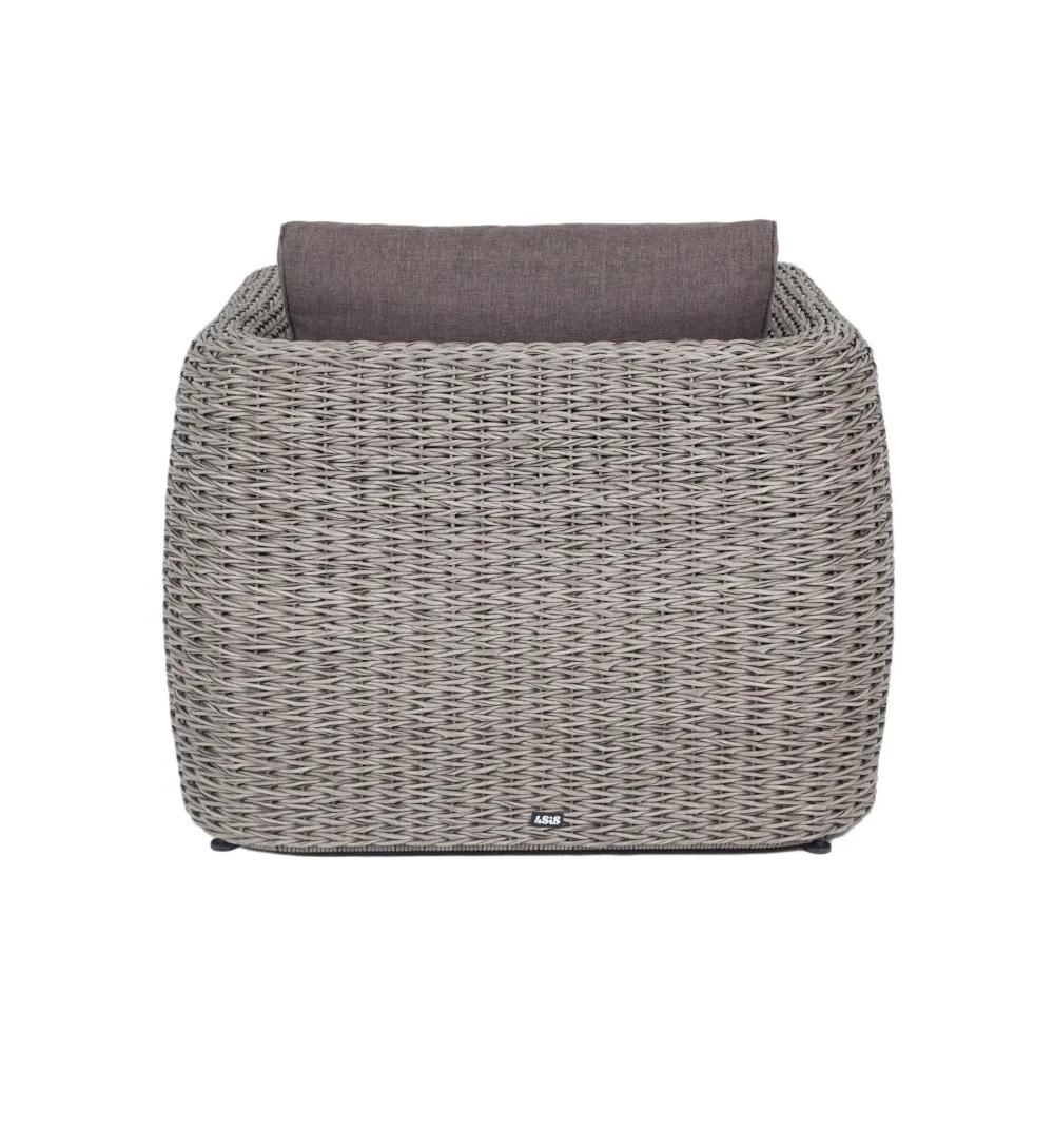 "Кальяри" кресло из искусственного ротанга (гиацинт), цвет серый