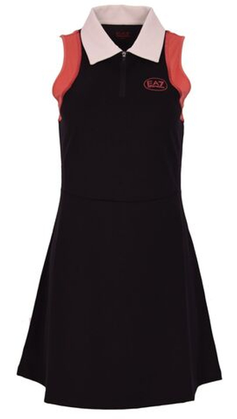 Теннисное платье EA7 Tennis Pro Freestyle Polo - black/vapor blue