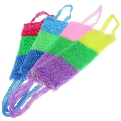 Мочалка для тела полипропиленовая «Трёхцветная», 42*12см