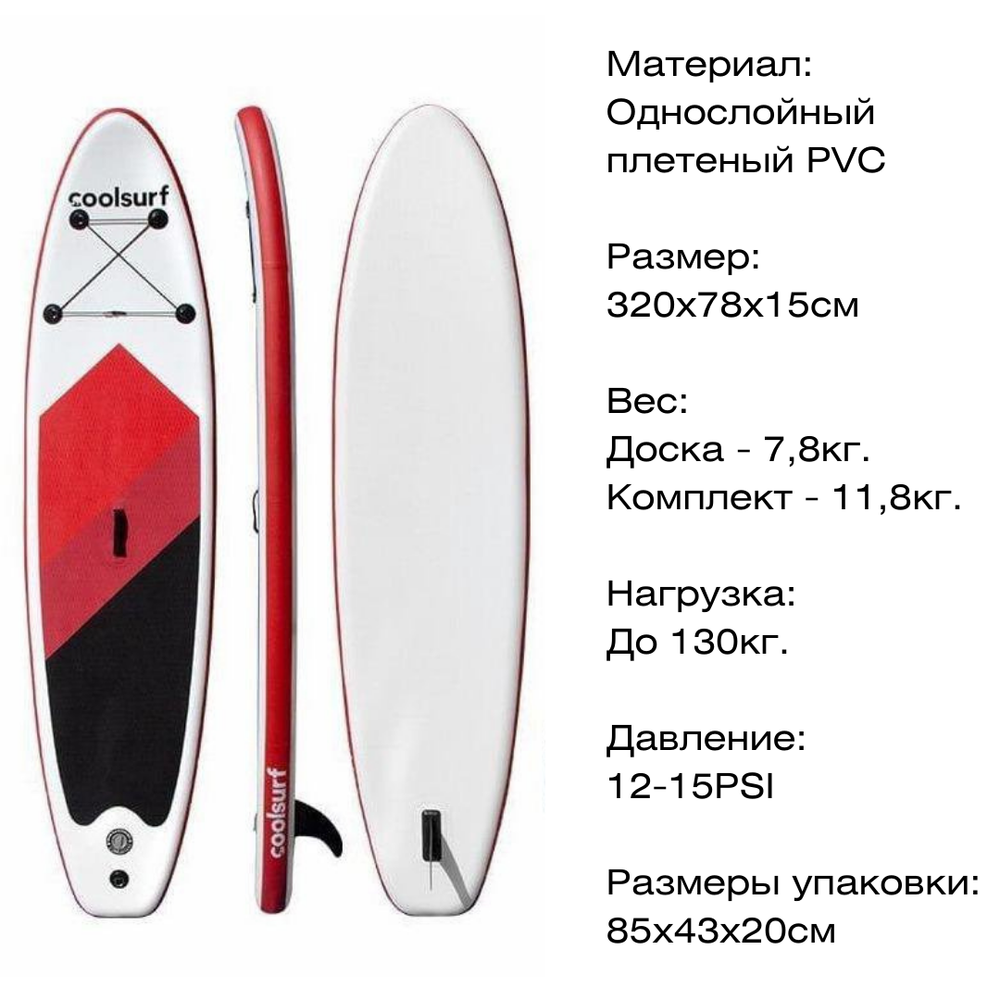 Надувная SUP-доска (Сап борд) beCamp CoolSurf