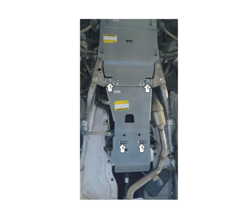 Усиленная защита Motodor кпп, разд. коробки. 8 мм, алюминий. для Land Rover Range Rover Vogue 2013-н.в. арт.383220