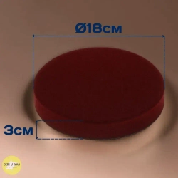 Круги полировальные на липучке для кузова авто 3 шт, поролон, (3 плотности), 180мм