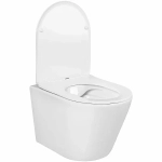 Унитаз Aquatek Вега SET AQUATEK ВЕГА cmp-013 с инсталляцией и белой кнопкой, с крышкой микролифт, безободковый