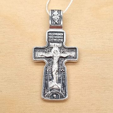 Крест православный. Распятие, Архангел Михаил, Богородица "Знамение" малый