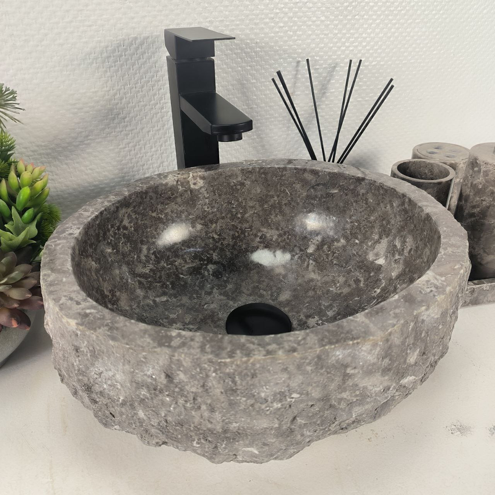Раковина из мрамора Erozy Grey EM-64638 37*32*16 0191